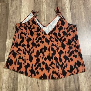 Leopard Print V-Neck Camisole Top